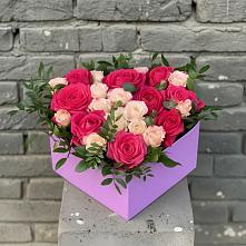 Цветочная композиция из Розы в коробке #REPLACE_PRED# Казгулаке