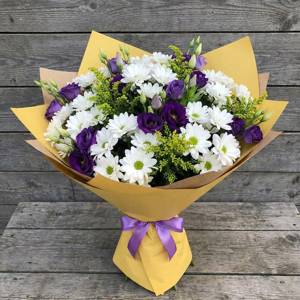 Букет цветов из: Ирисы, Хризантемы и Ромашки в Казгулаке