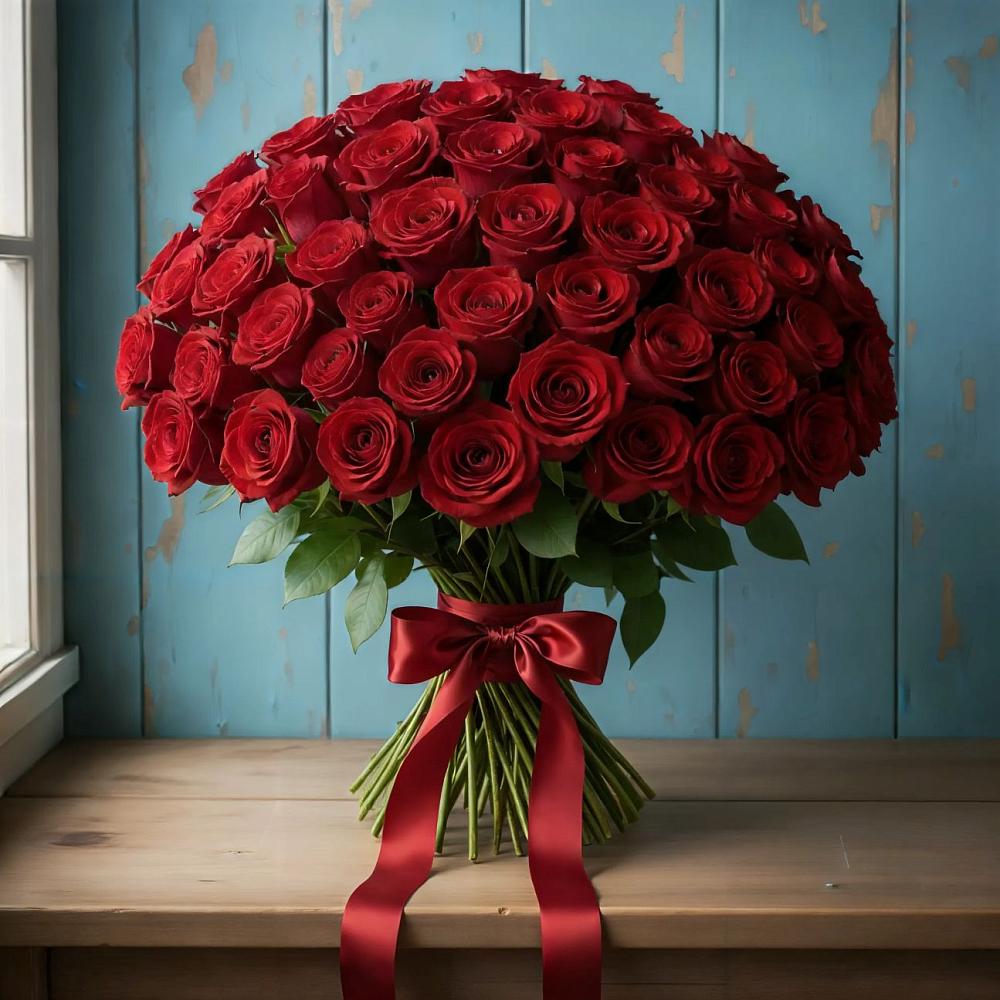 Букет Красные розы Блэк Меджик в Казгулаке