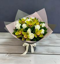 Букет цветов из:  Орхидеи и Розы в Казгулаке