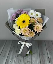 Букет цветов из:  Розы, Герберы и Хризантемы #REPLACE_PRED# Казгулаке
