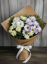 Букет цветов из:  Хризантемы и Розы в Казгулаке