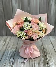 Букет цветов из:  Гвоздики, Розы и Хризантемы в Казгулаке