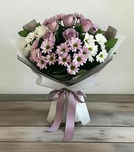 Букет цветов из:  Хризантемы и Розы в Казгулаке