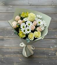 Букет цветов из:  Альстромерии, Розы и Хризантемы в Казгулаке