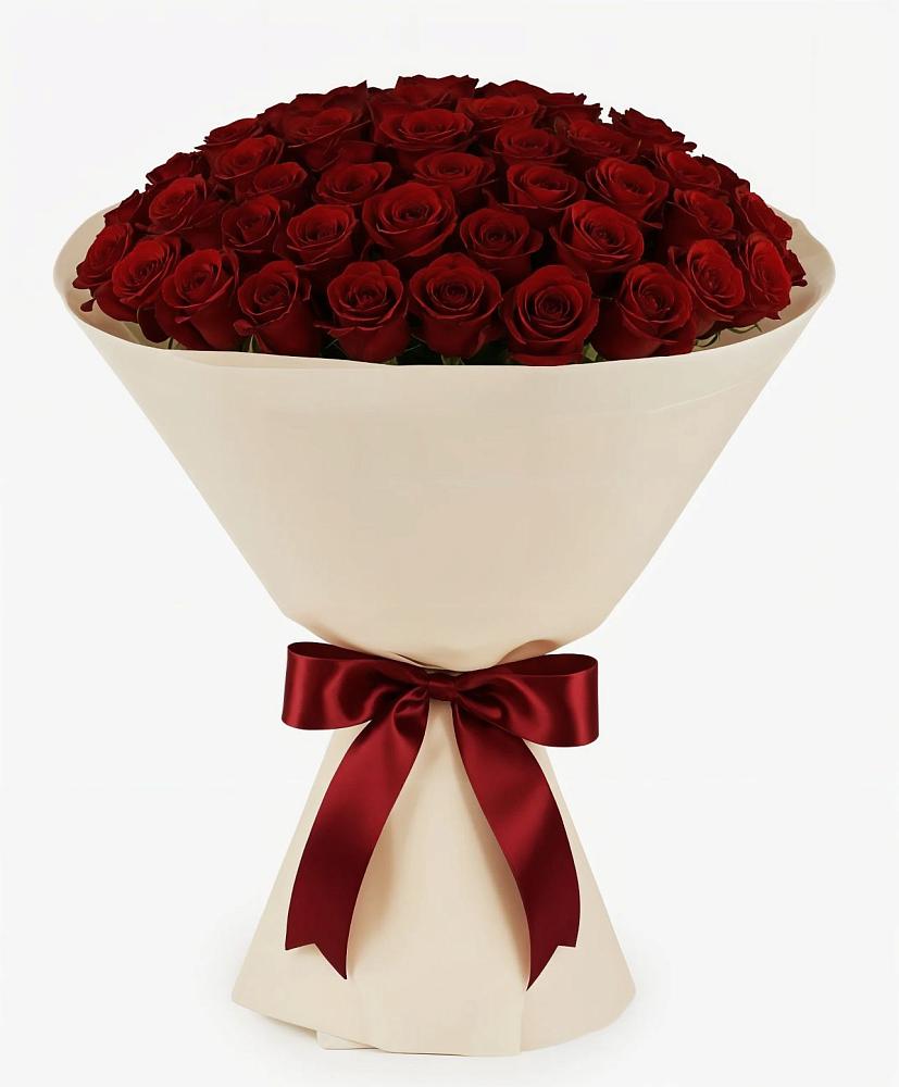 Букет 101 Бордовая роза Блэк Бакарра в Казгулаке