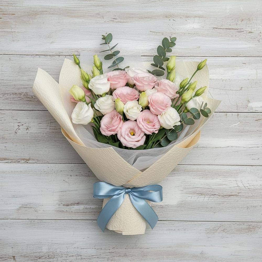 Букет цветов из: Лизиантусы в Казгулаке